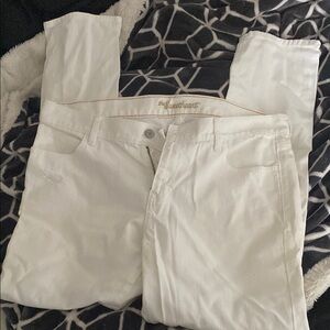 Old Navy White Straight Leg Jeans